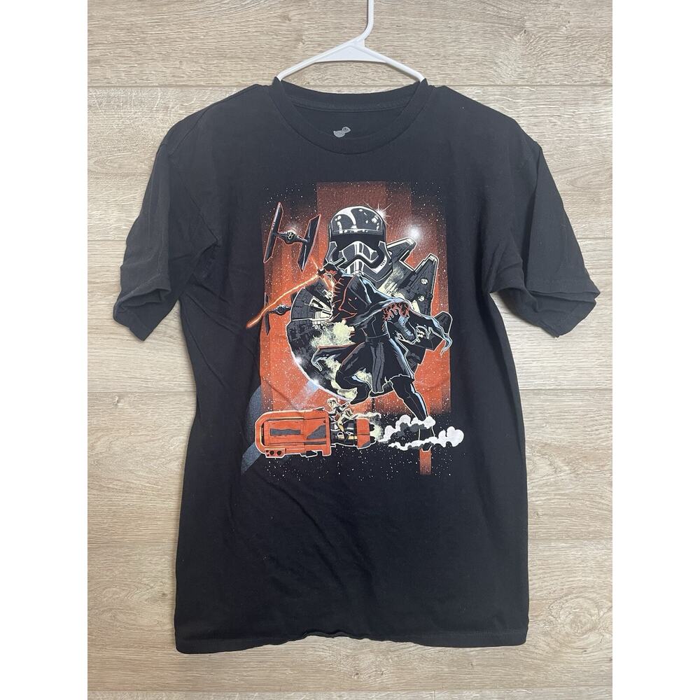 Mens Medium Star Wars TeeFury Black Short Sleeve Shirt Kylo Ren Force Awakens